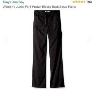 Greys anatomy black cargo 4 pocket pants